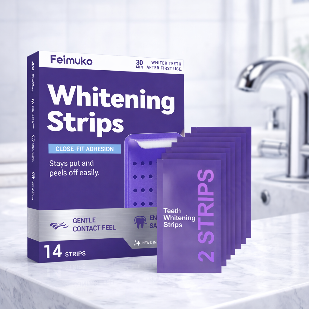 Purple Teeth Whitening Strips Oral Cleaning Removal Gel  Improve Dental Yellowing Oral Care, for Lasting Bright Smile