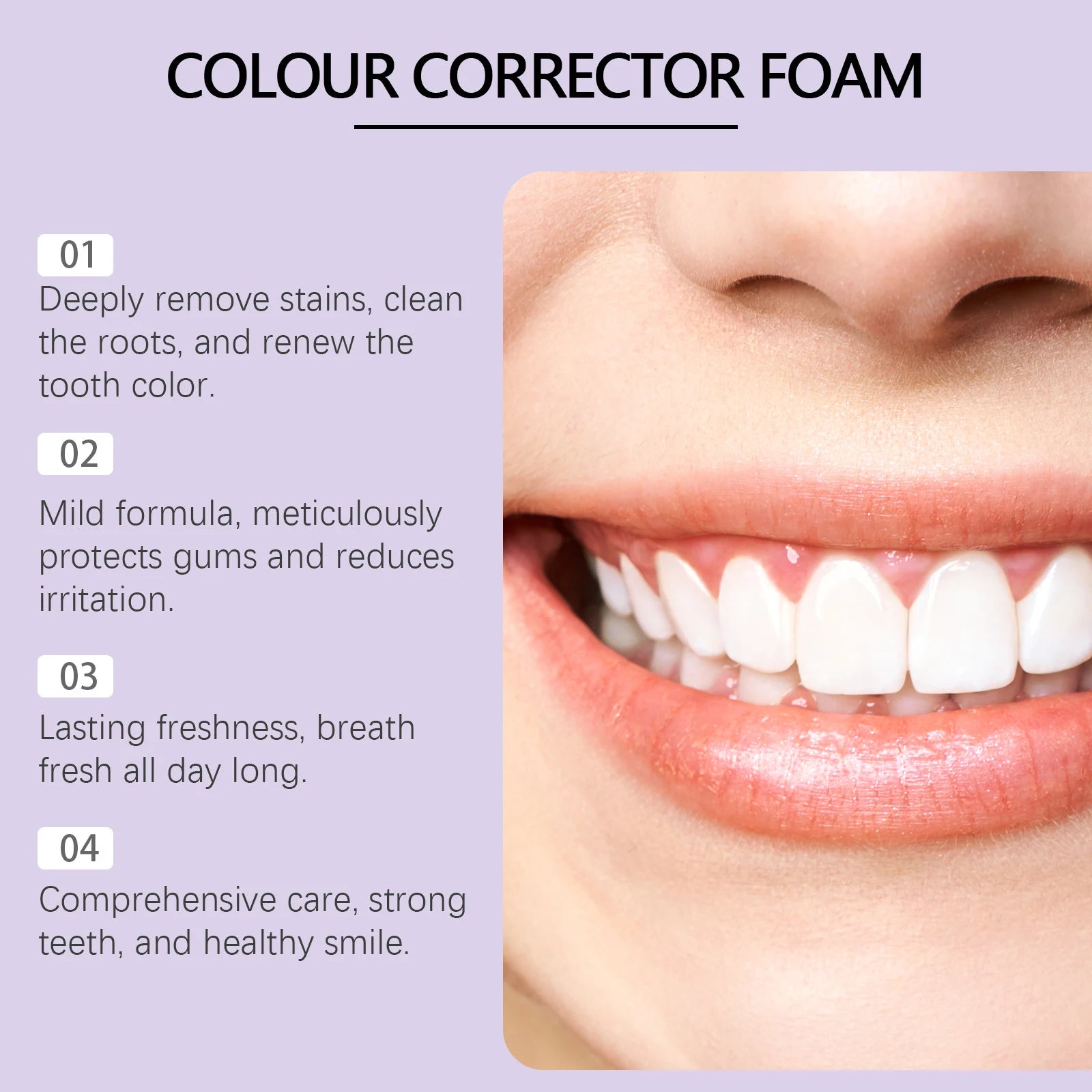 V34 Teeth Whitening Mousse Deep Cleansing Brightening Remove Plaque Stains Fresh Breath Oral Hygiene Teeth Bleaching Foam Mousse